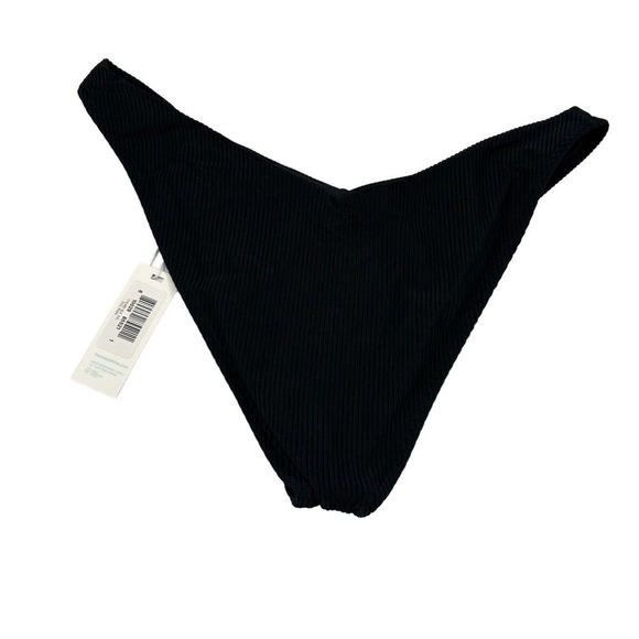 Revolve $90 Frankies Enzo Ribbed Cheeky Bikini Bottom In Black New Sz 2XL - Picture 5 of 9